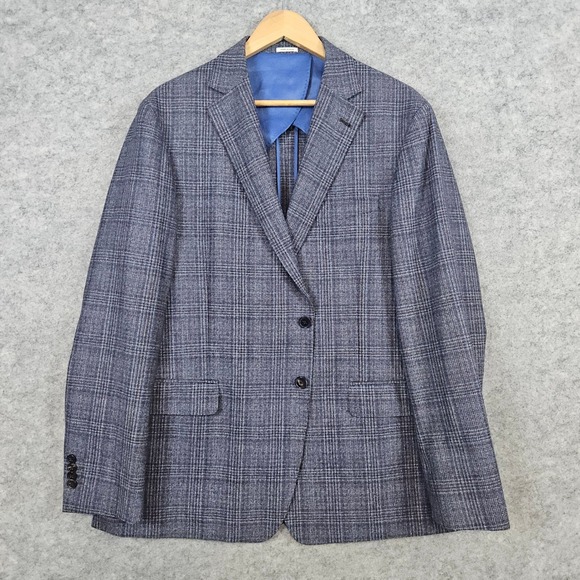 Joseph Abboud Heritage Blazer‎ Size 44R Lanificio di Pray Unstructured Plaid